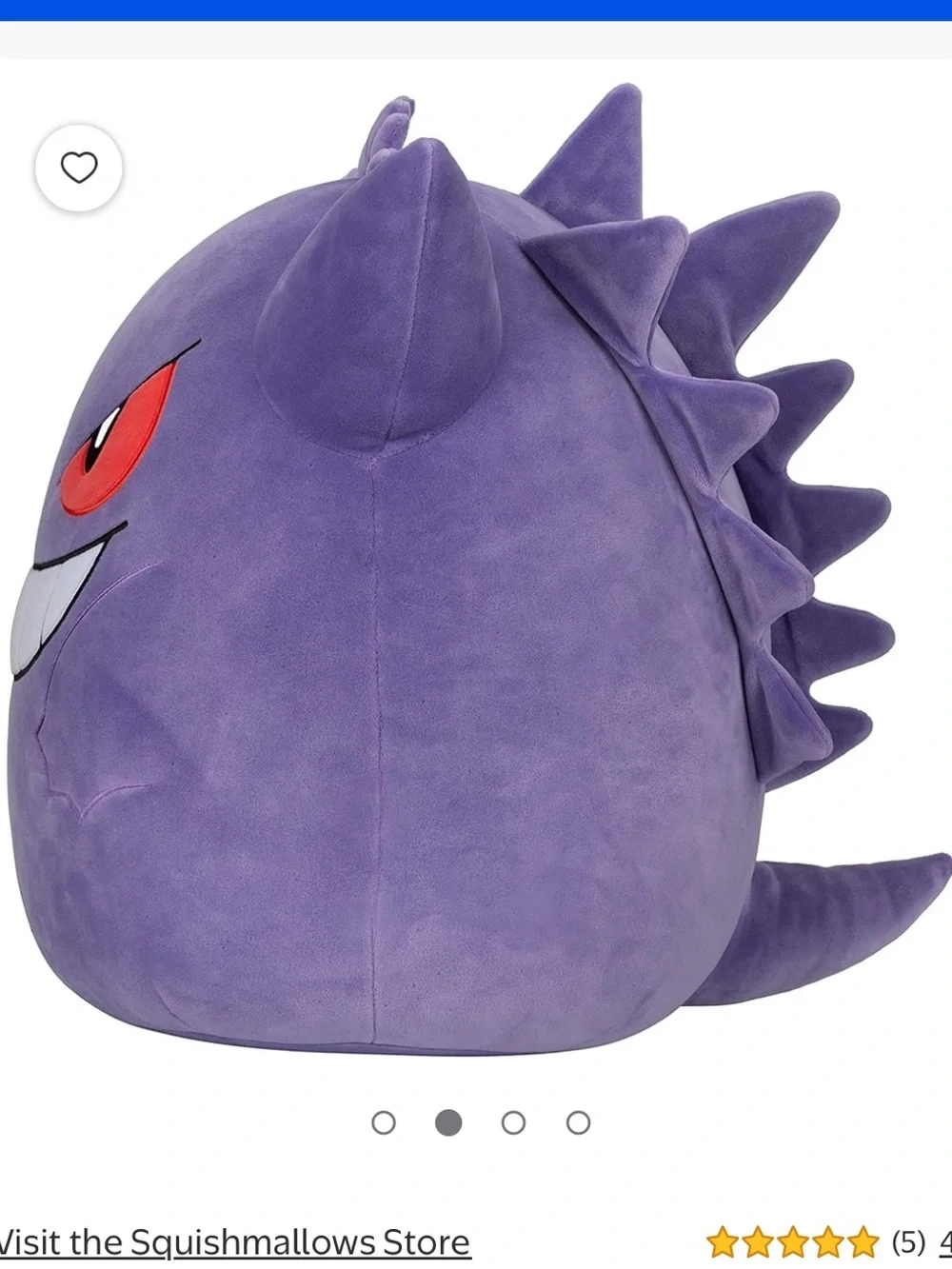 Limited Edition Pokemon Squishmallow Gengar Plush 10”